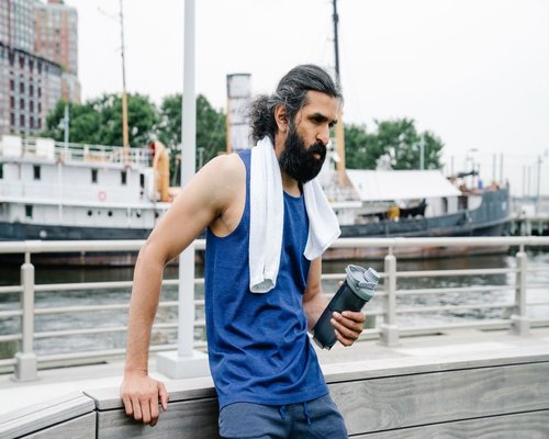 Man resting after a regular workday, seeking recovery time