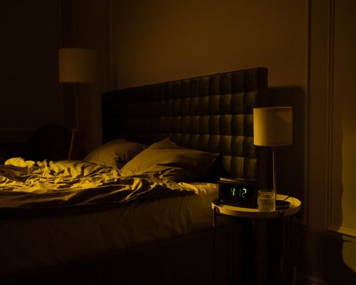 Quiet bedroom with soft evening light