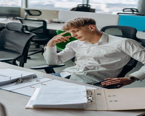 Man resting after a regular workday