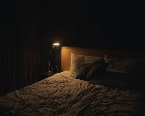 Quiet bedroom with soft evening light